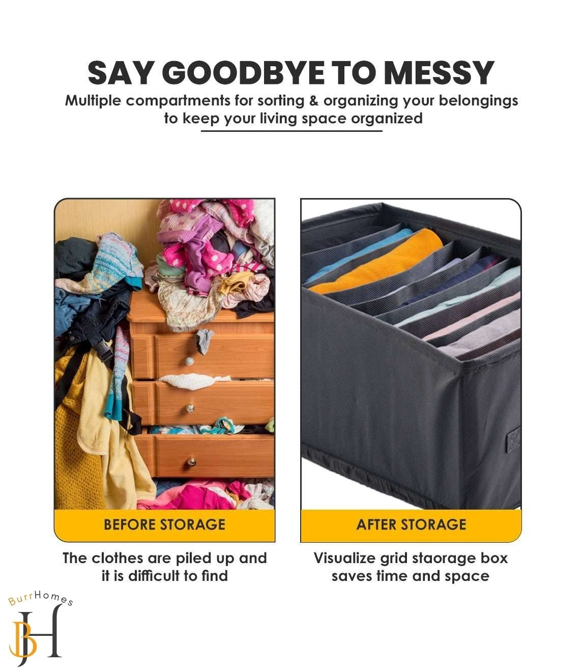 Drawer Organizer for Undergarments, Socks, Scarfs & Tie