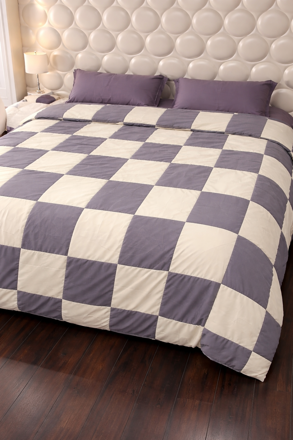 Duvet Cover Dual Color 100% Cotton - Dark and Light Gray