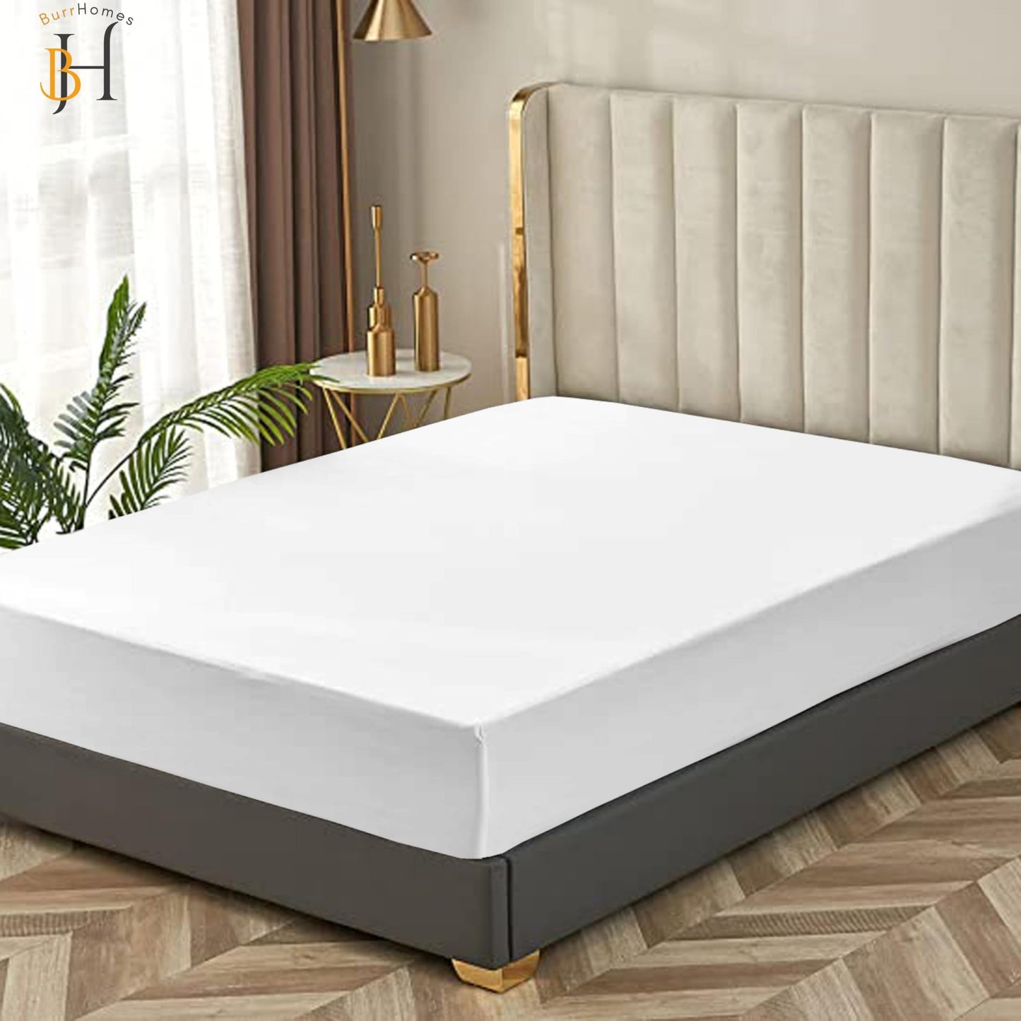 Fitted Bedsheet | 500TC | 100% Cotton | (1 Fitted Bedsheet,2 Pillow Covers)- White