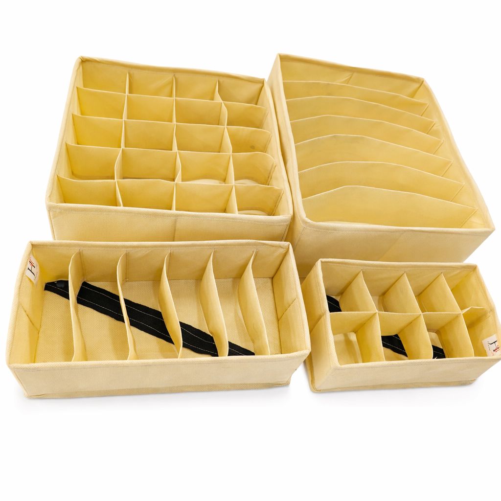 Foldable Storage Box Drawer Divider Organizer Closet Storage for Socks,Bra,Tie,Scarfs