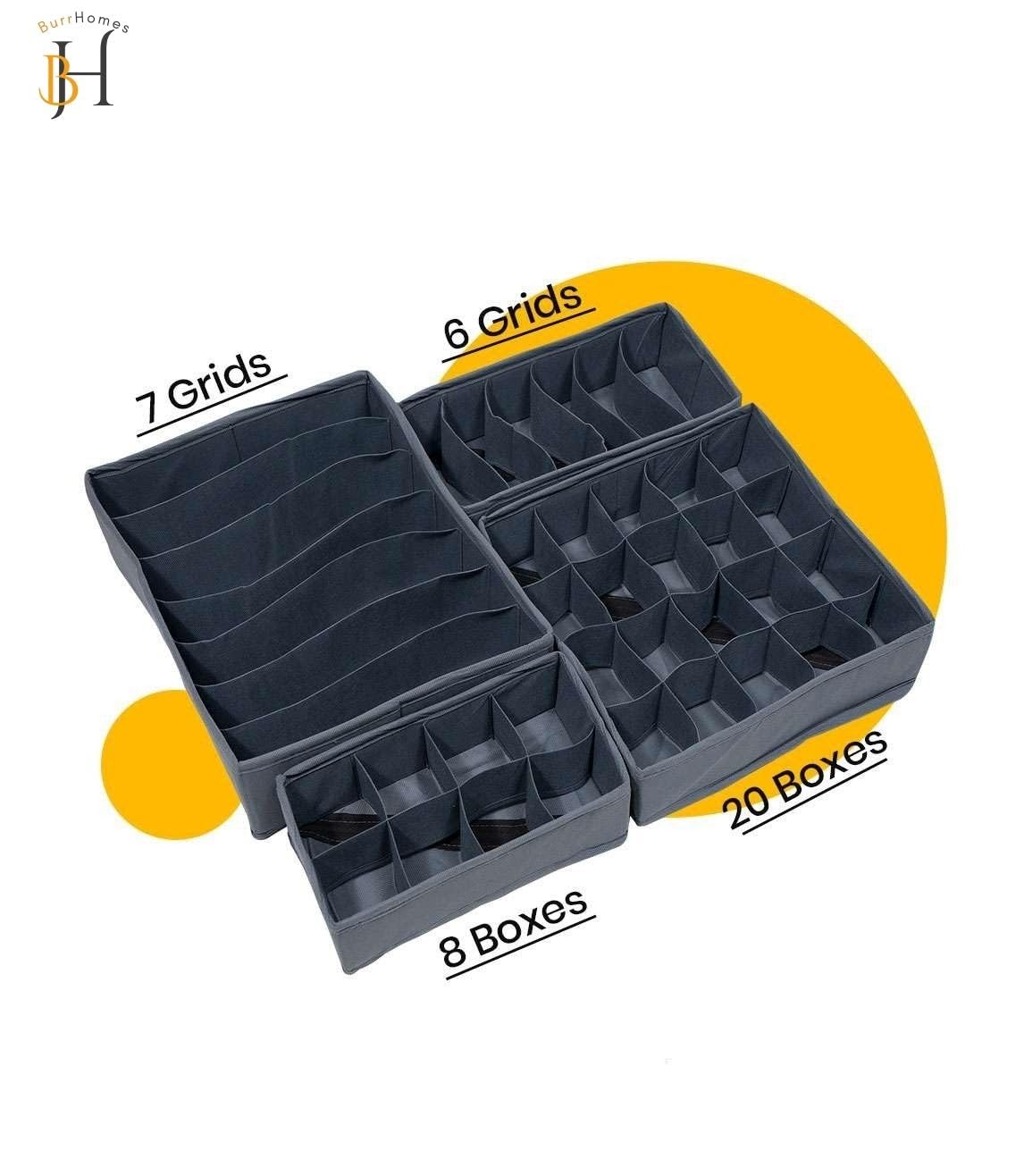 Foldable Storage Box Drawer Divider Organizer Closet Storage for Socks,Bra,Tie,Scarfs