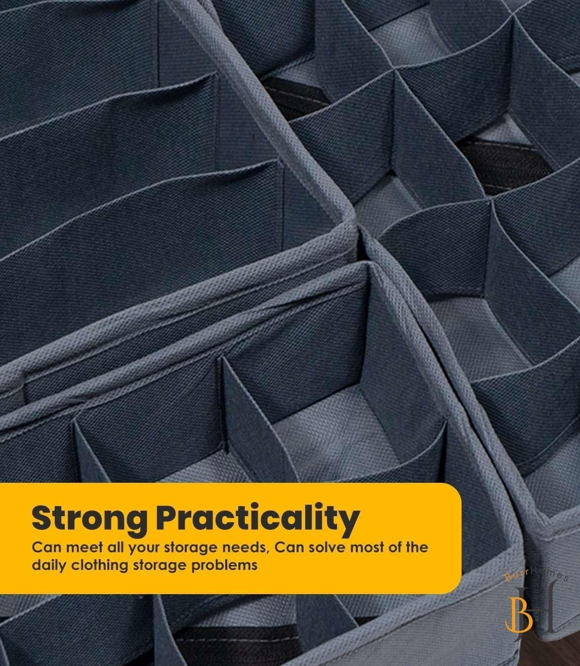 Foldable Storage Box Drawer Divider Organizer Closet Storage for Socks,Bra,Tie,Scarfs