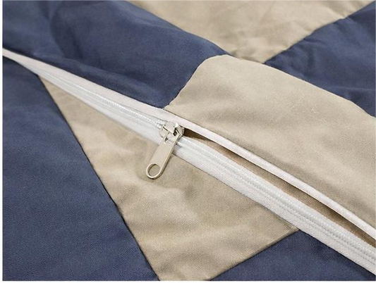 Duvet Cover Dual Color 100% Cotton - Navy blue/ Gray