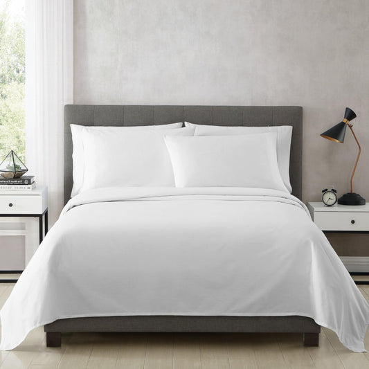 Flat Bedsheet | 500TC | 100% Cotton | (1 Flat Bedsheet,2 Pillow Covers) - White